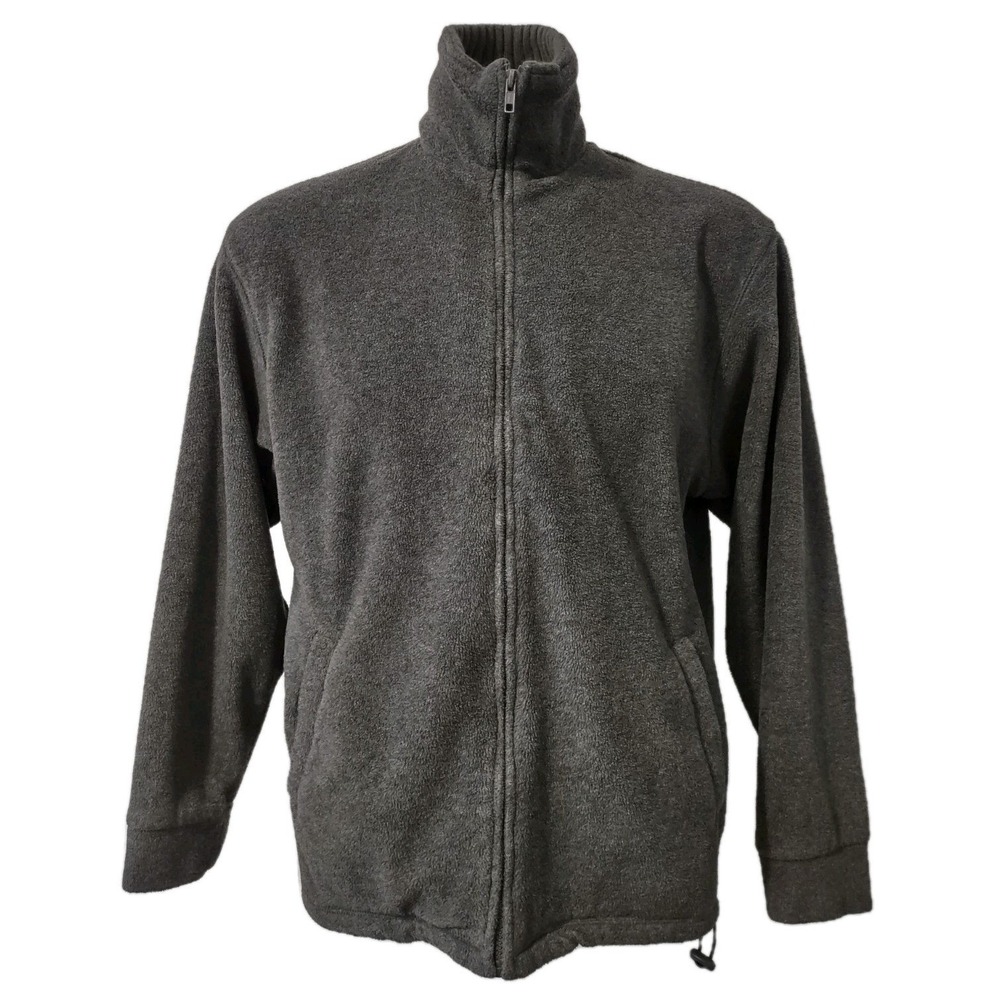 Outbrook Fleece Jacket Large Mens Gorpcore Cabin Core Streetwear Gray Full Zip